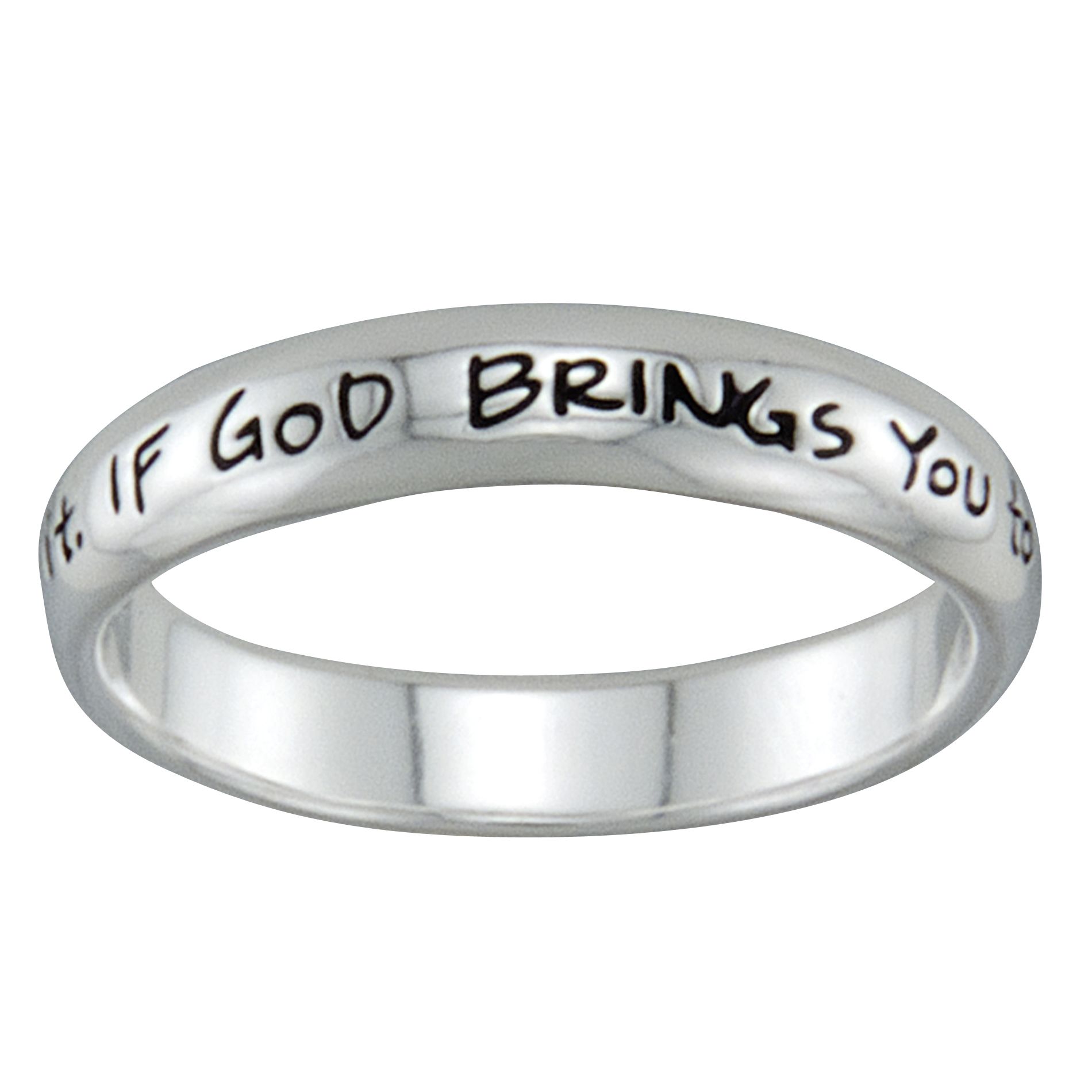 Sterling Silver God Brings You To It Ring_in Size 5