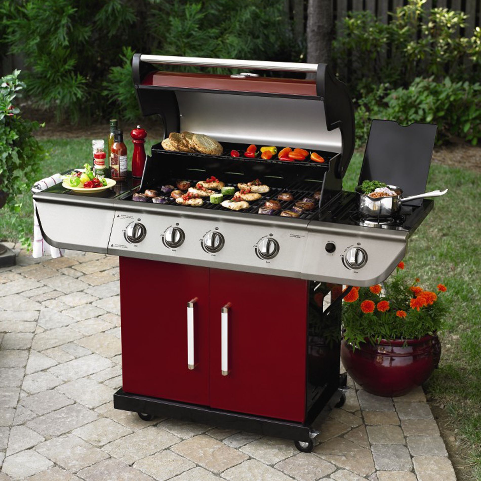 Kenmore 4-Burner LP Mocha Gas Grill w/ Searing Burner