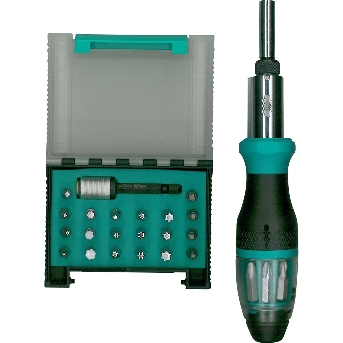 Schroder 7 pc. MAGTORQ Ratcheting Screwdriver and Midi Box with 20 Screwdriver Bits at Kmart.com