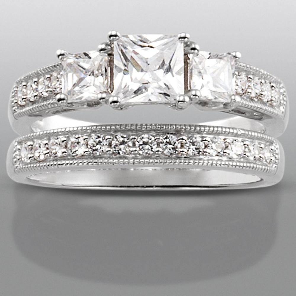 Simulated Diamond Ring Bridal Set_in Size 7