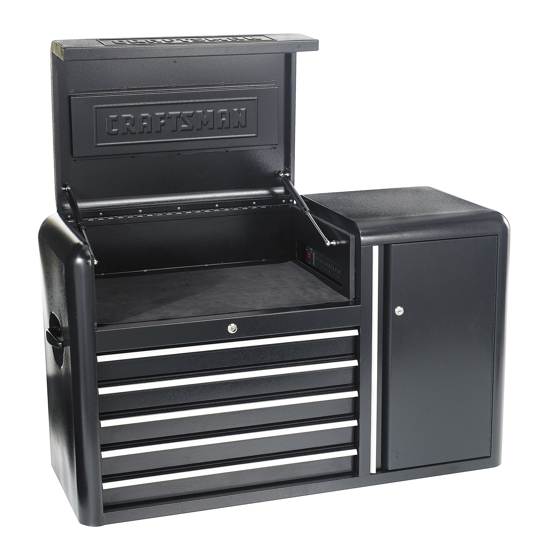 Craftsman 5-Drawer  43- Inch Contour Power Top Chest