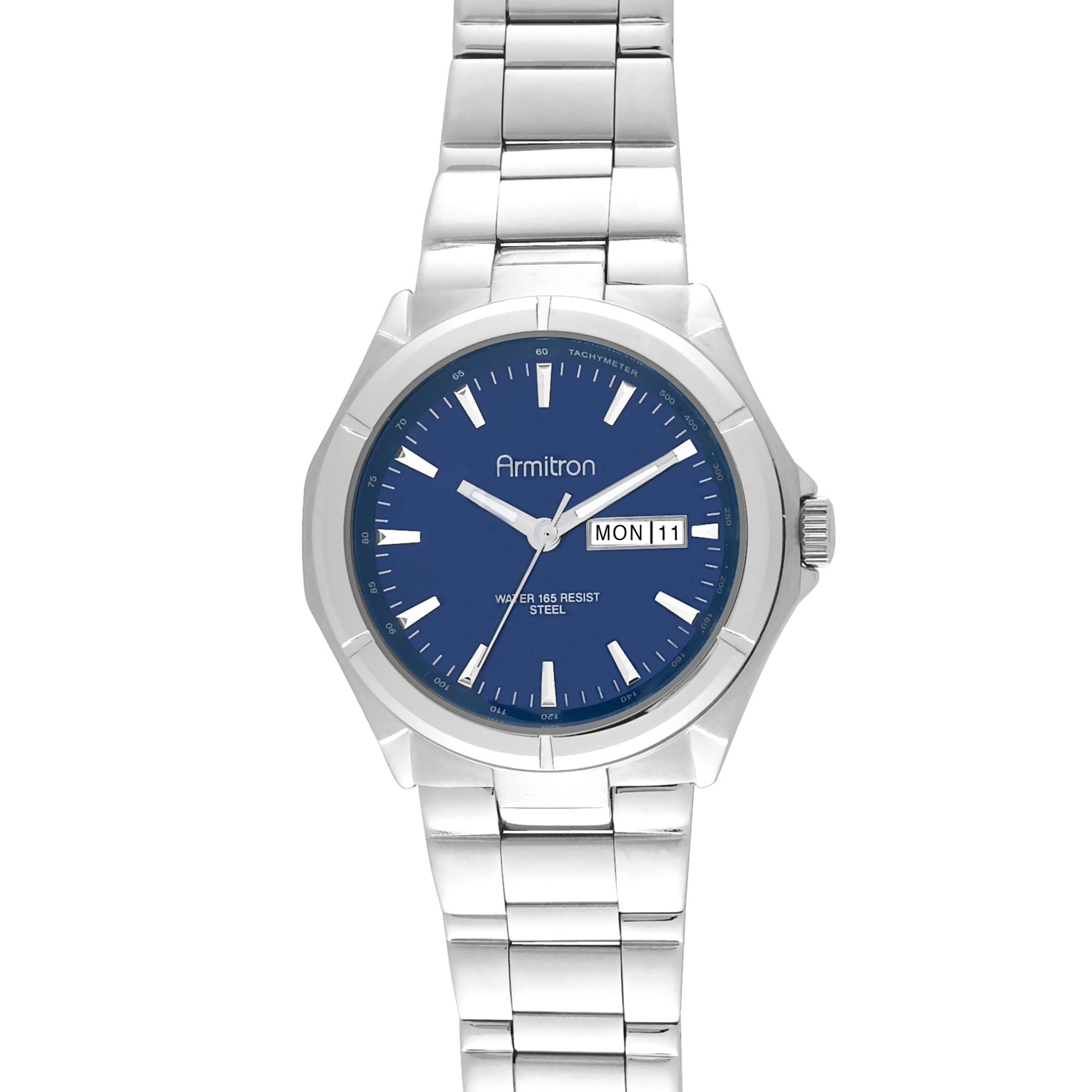 Armitron Gents Calendar Day/Date Watch w/39MM ST Case, Blue Dial and ST Expansion Band at Sears.com