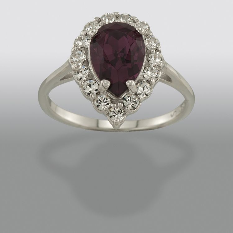 Swarovski Crystal Purple Ring