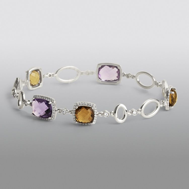 Zeghani Amethyst and Cognac Quartz Bracelet at Kmart.com