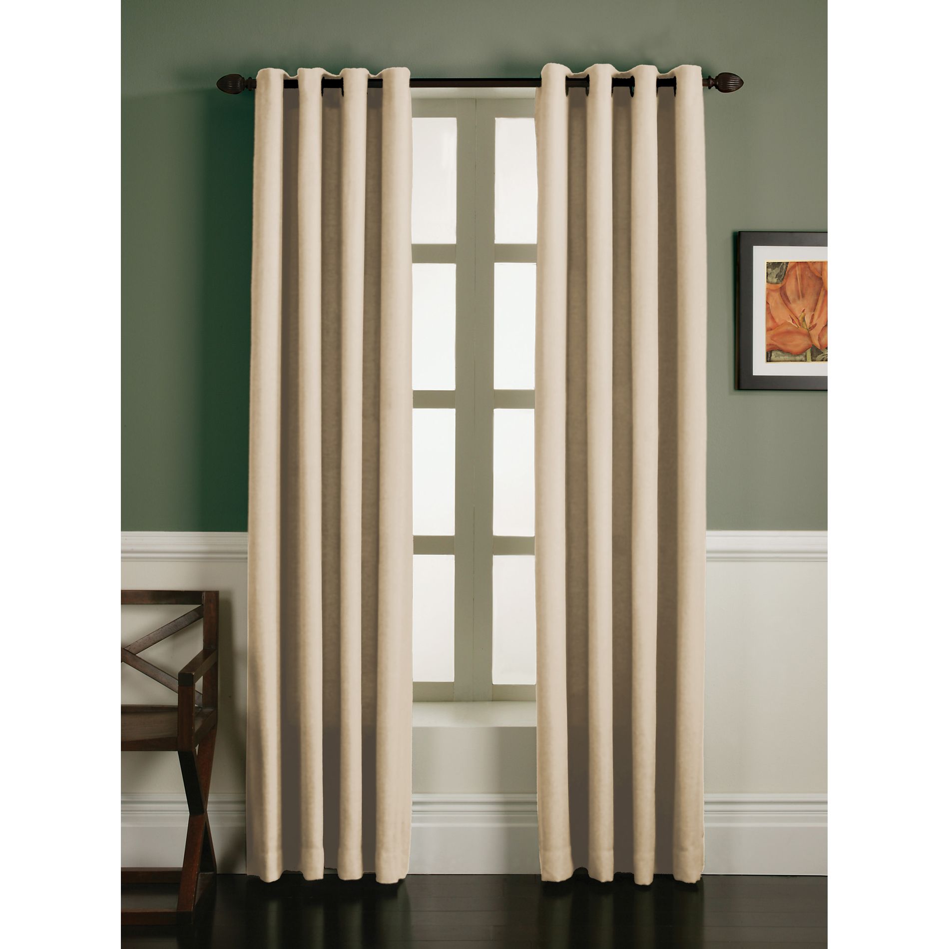Essential Home Faux Linen Grommet Panel Natural Home