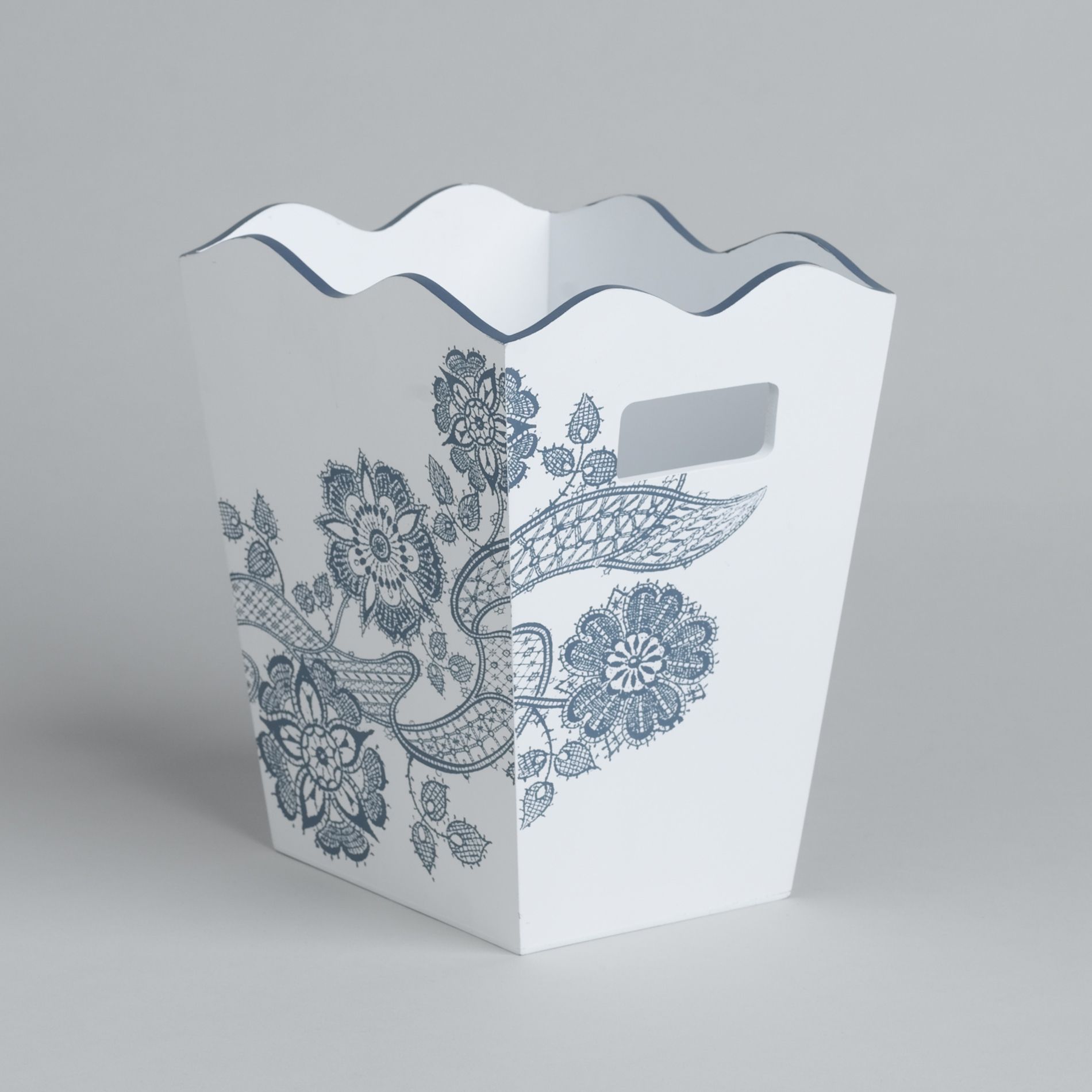 Country Living Porcelain Blossom Wastebasket - Bed & Bath - Shower ...