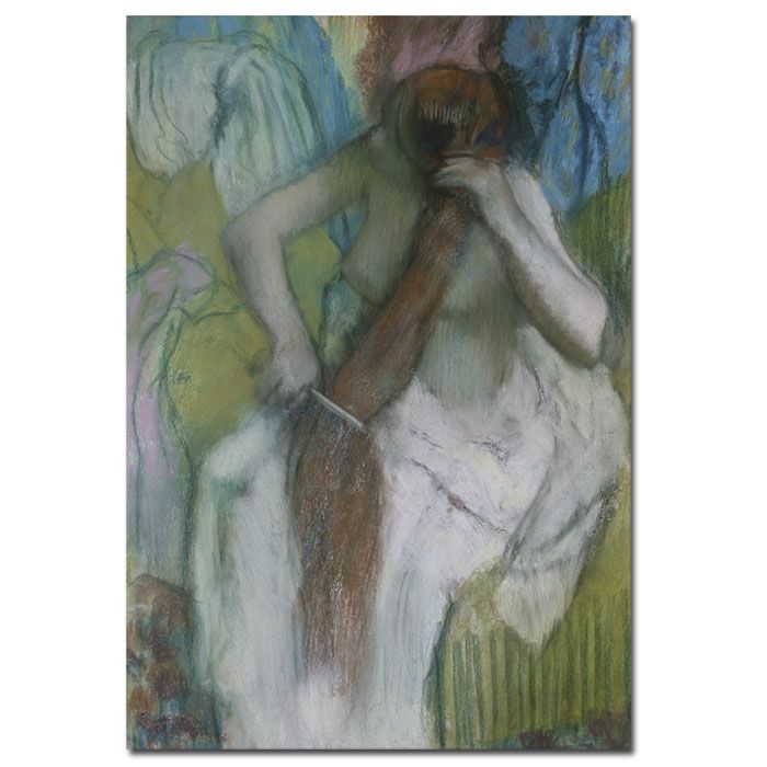 Trademark Fine Art 22x32 inches Edgar Degas Woman Combing Hair 1887-90