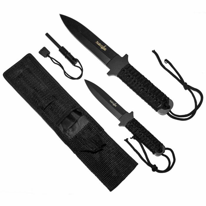 Survivor Fire Starter Survival Knife set