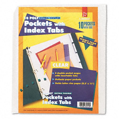 Cardinal Ring Binder Pockets with Index Tabs at Kmart.com