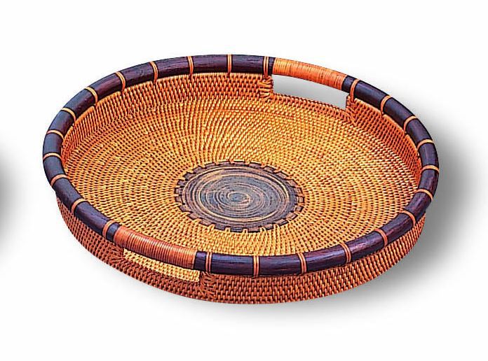Neu Home&nbsp; Round Rattan & Terra Cotta