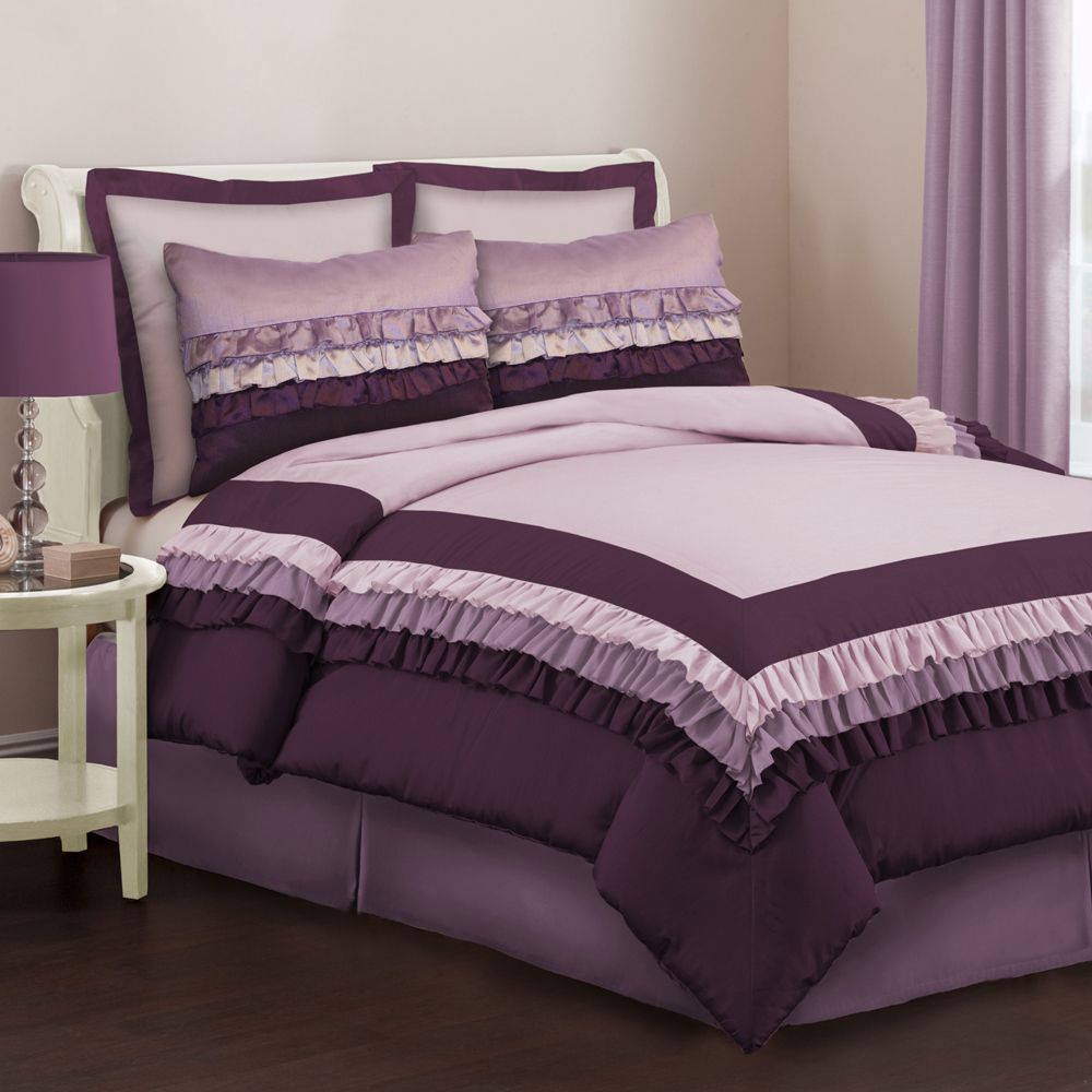 Starlet Juvy 3pc Twin Comforter Set Purple