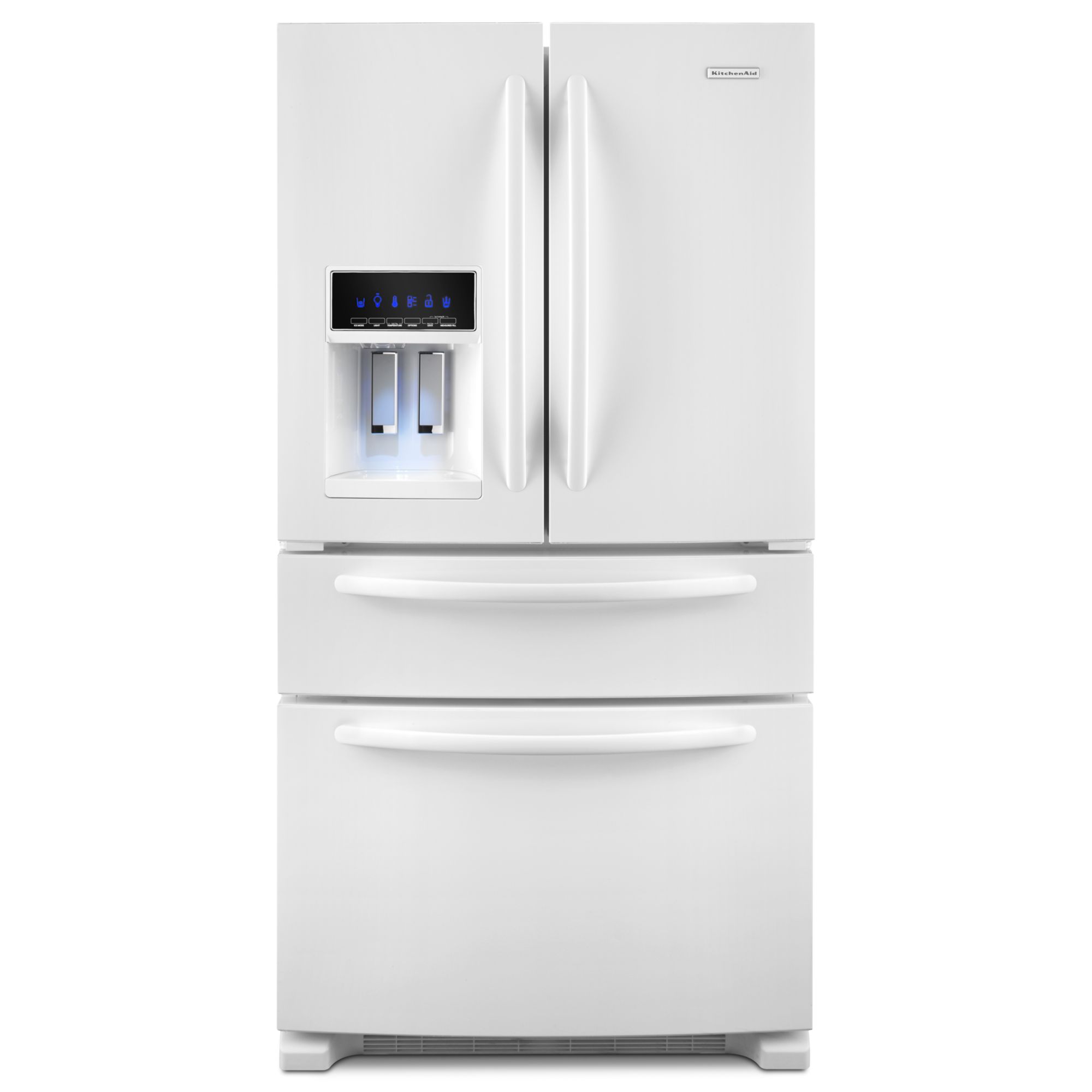 KitchenAid 25.0 cu. ft. French-Door Refrigerator w/ FreshVue Drawer - White