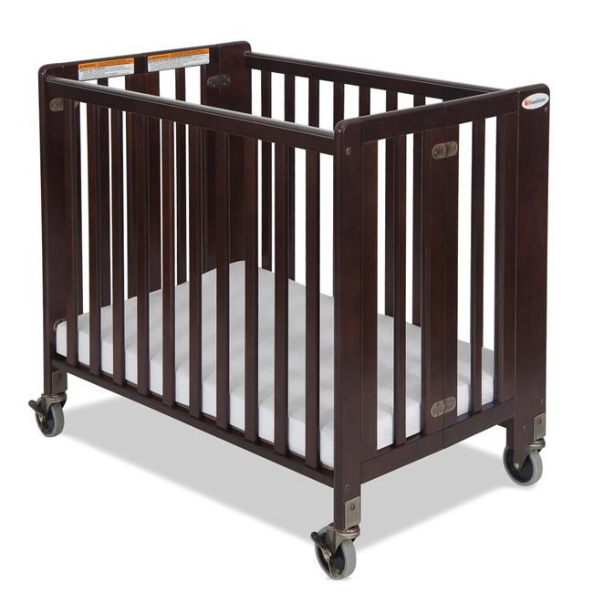 Foundations HideAway Folding, Fixed Side, Compact Crib Antique Cherry at Sears.com