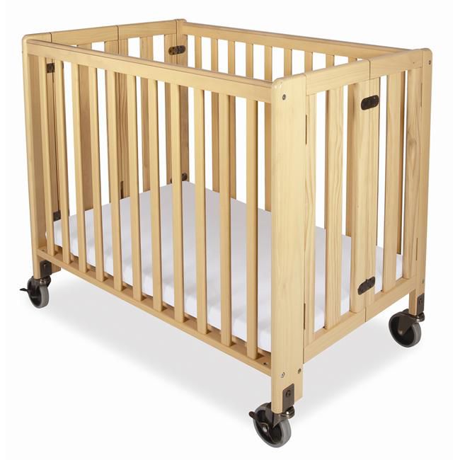 Foundations HideAway Folding, Fixed Side, Compact Crib Natural at Sears.com