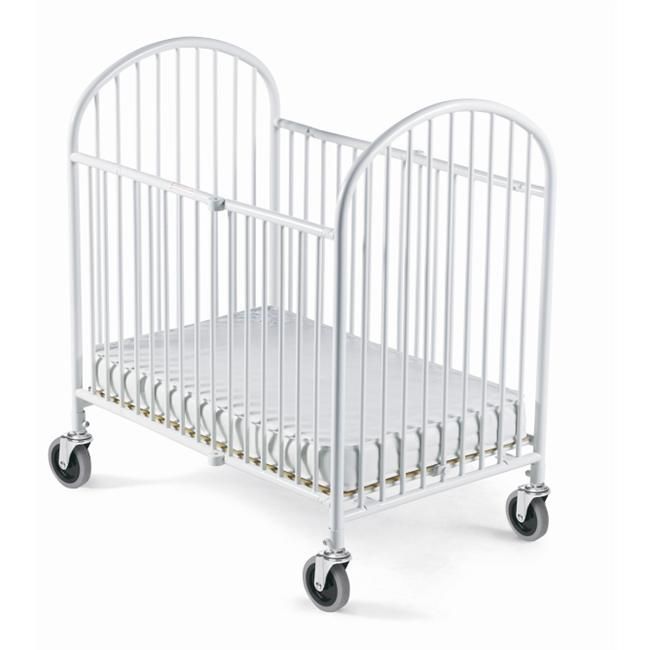 Pinnacle Folding Full Size Steel Crib, White