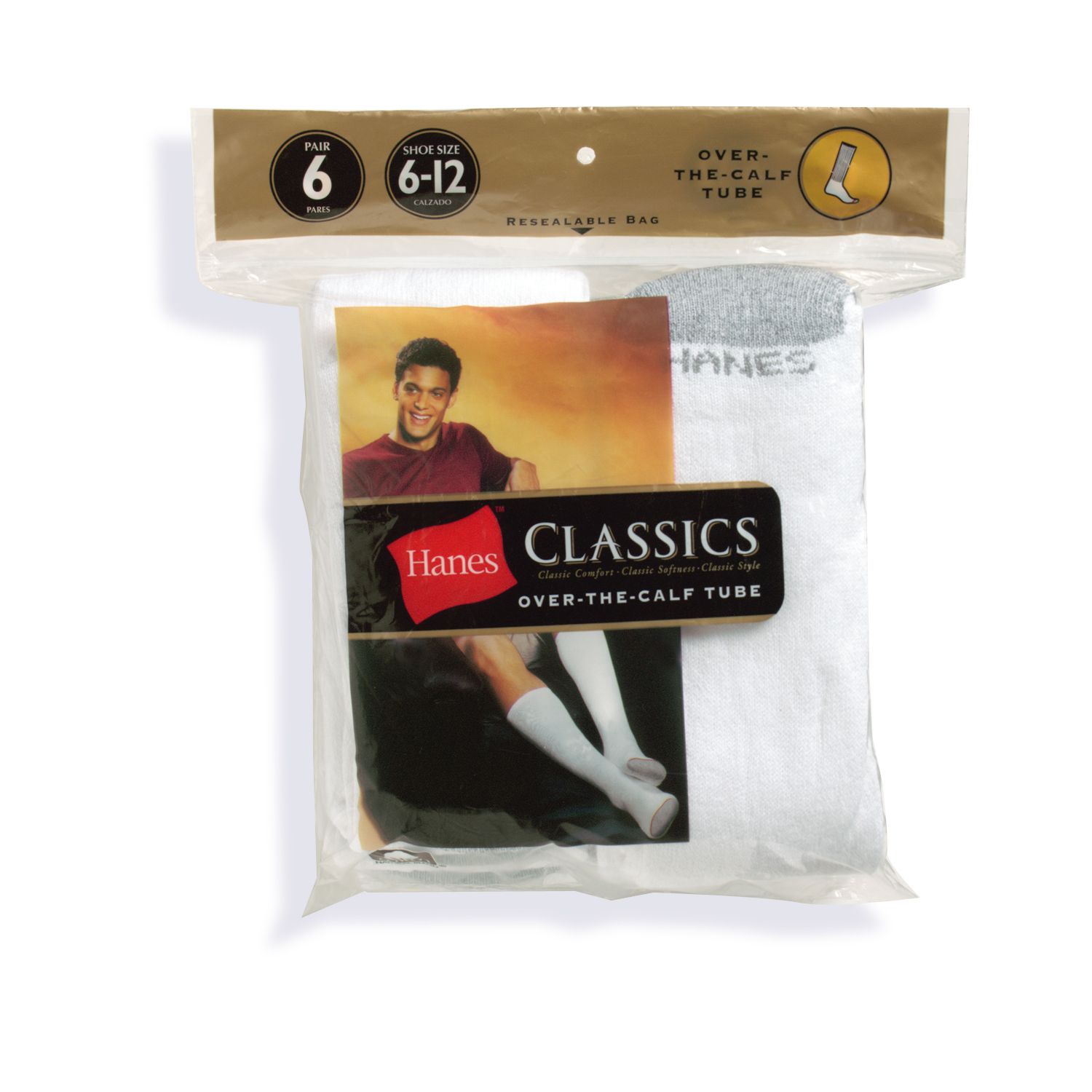 Hanes Over The Calf Tube Socks (6pack)