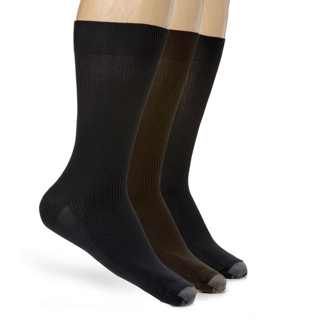 Silvertoe 3pk Nylon Dress Sock