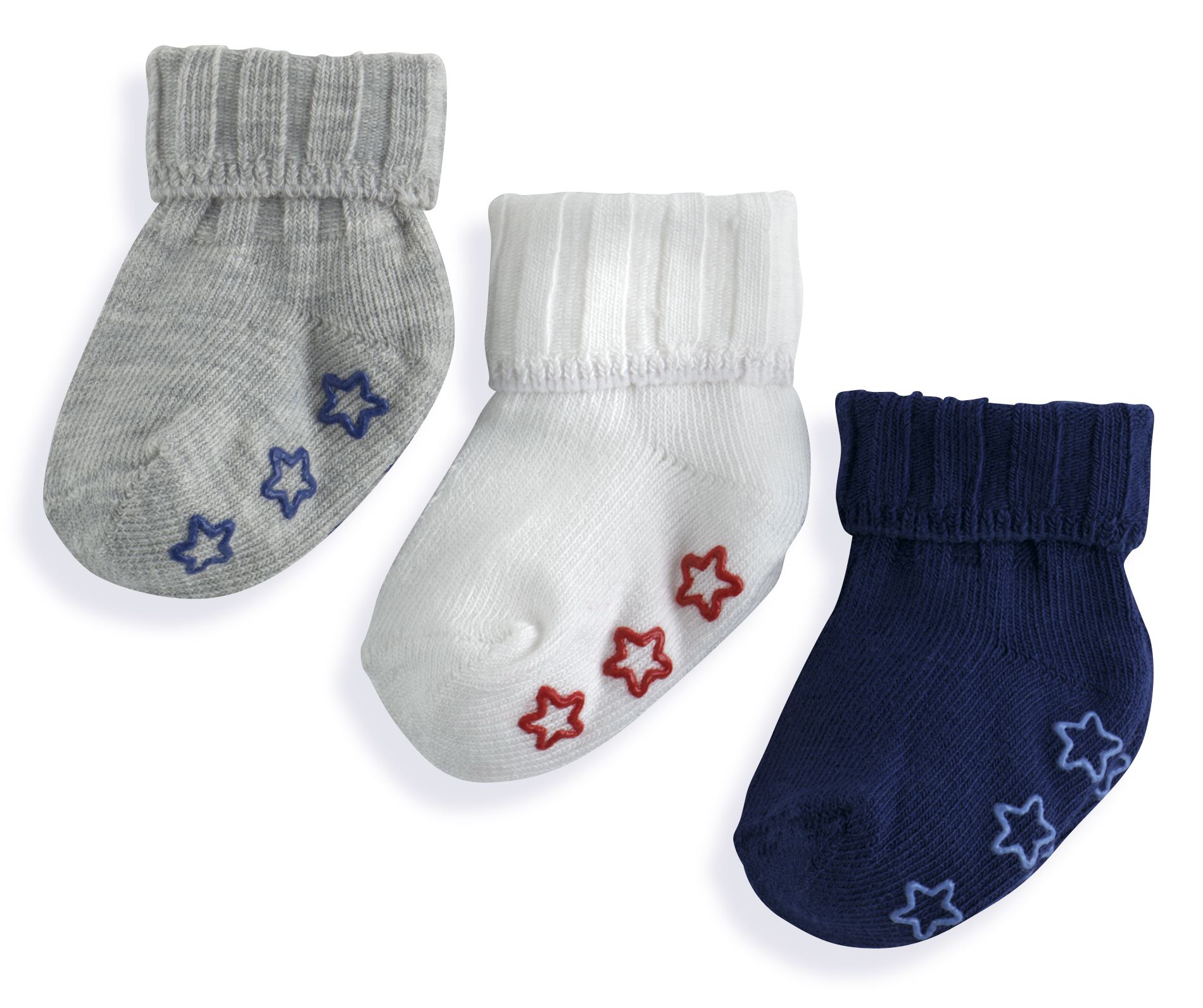 Little Wonders Boy Newborn Ribbed Cuff 3 Pack Sock at Kmart.com