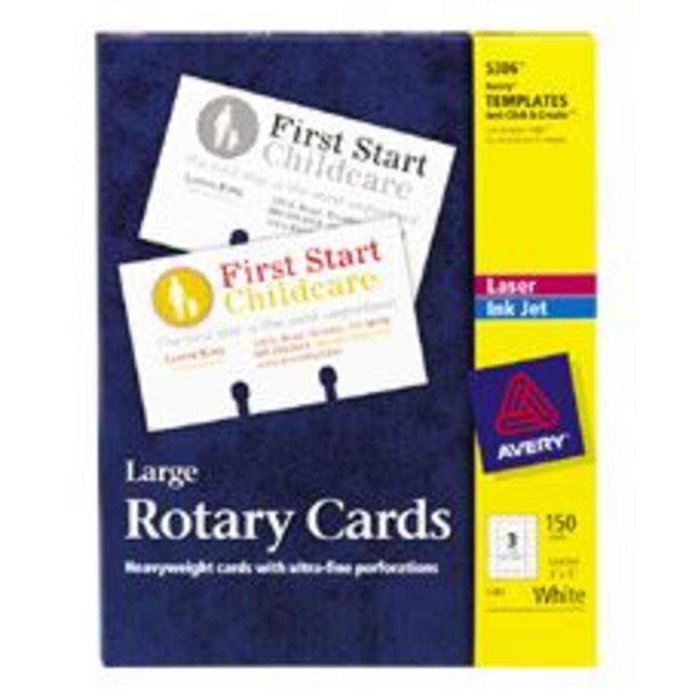 Laser/Inkjet Rotary Cards, 3"x5", 150/BX, White