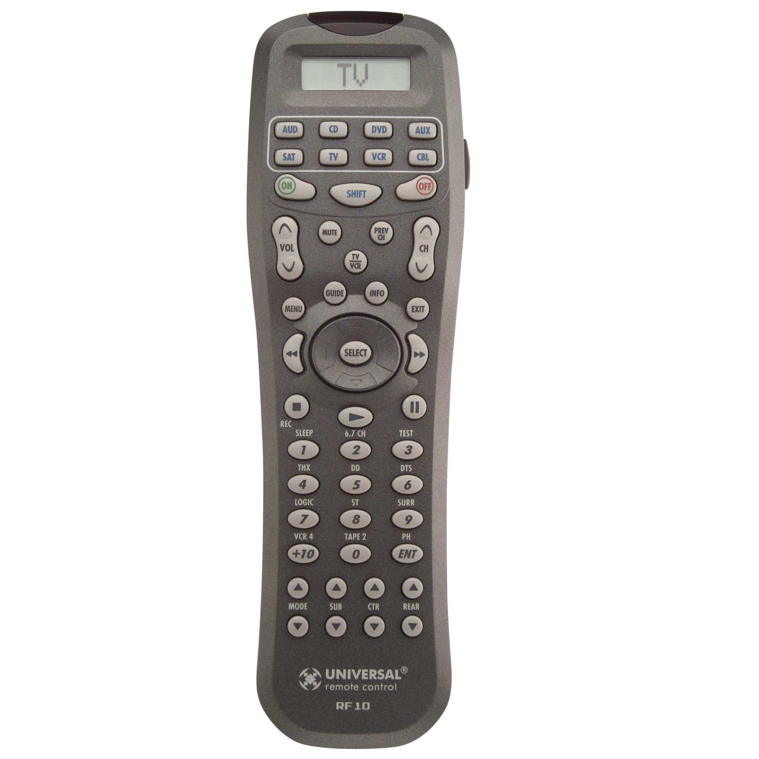 UPC 656787100107 Universal Remote Control RF Remote, MasterControl RF10, 8 Component