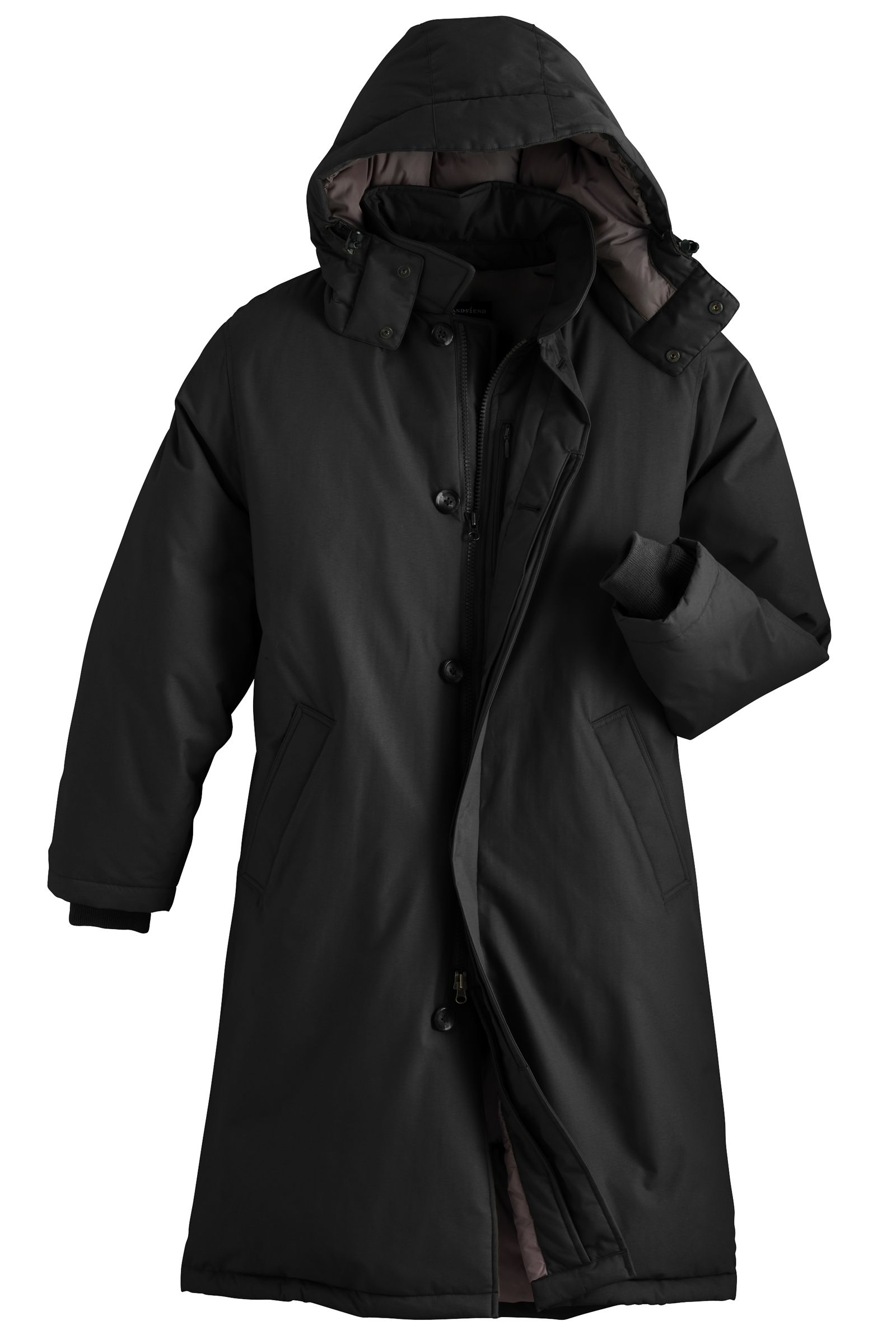 Lands' End Mens Regular Down Commuter Coat at mygofer.com