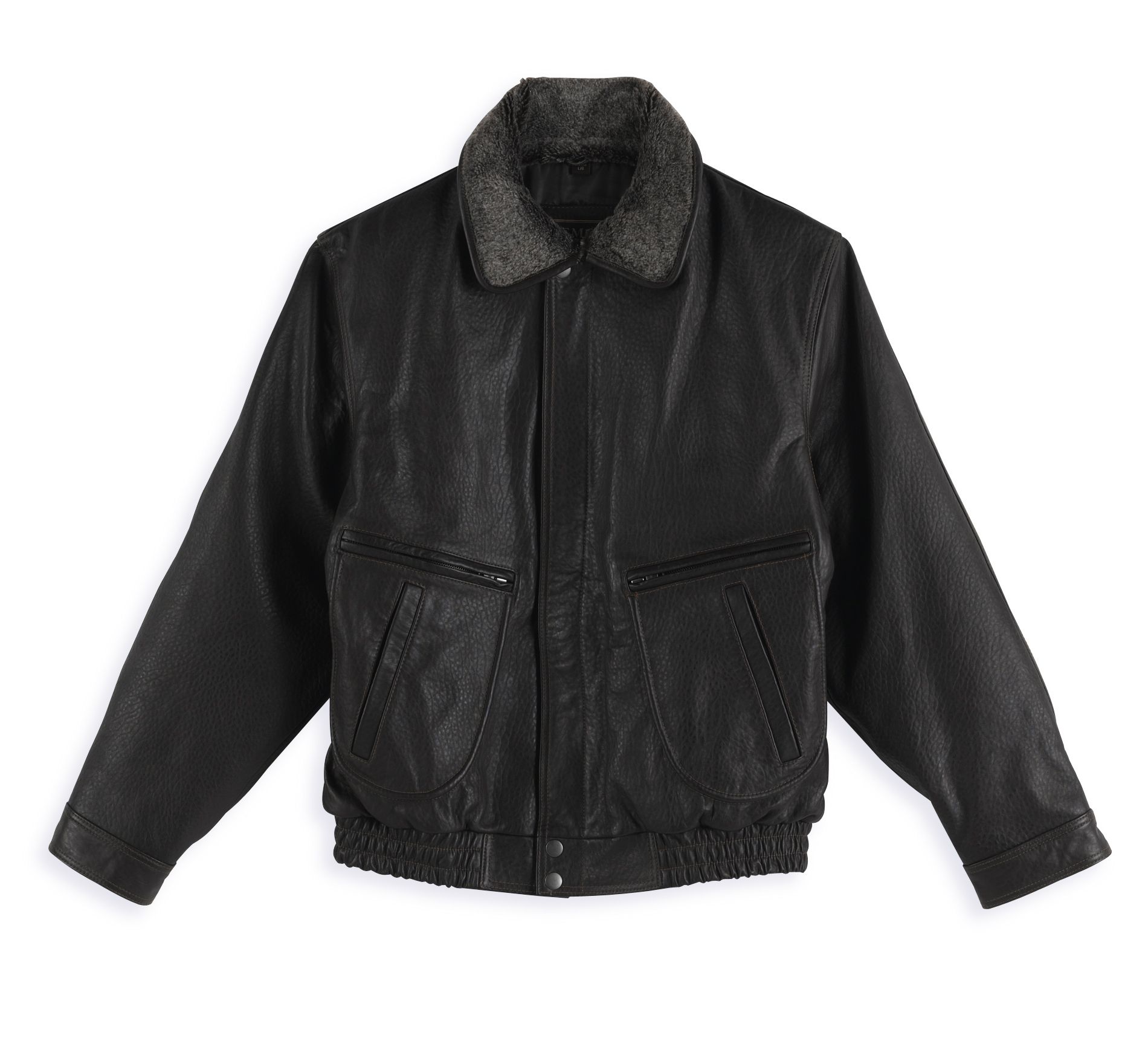 EMC Outerwear New Zealand Lamb Bomber Jacket with Furtrim Collar