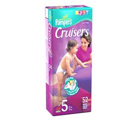 Pampers Cruisers Diapers, Size 5 (Over 27 lb), New Sesame Street, Super Mega, 52 diapers at Kmart.com