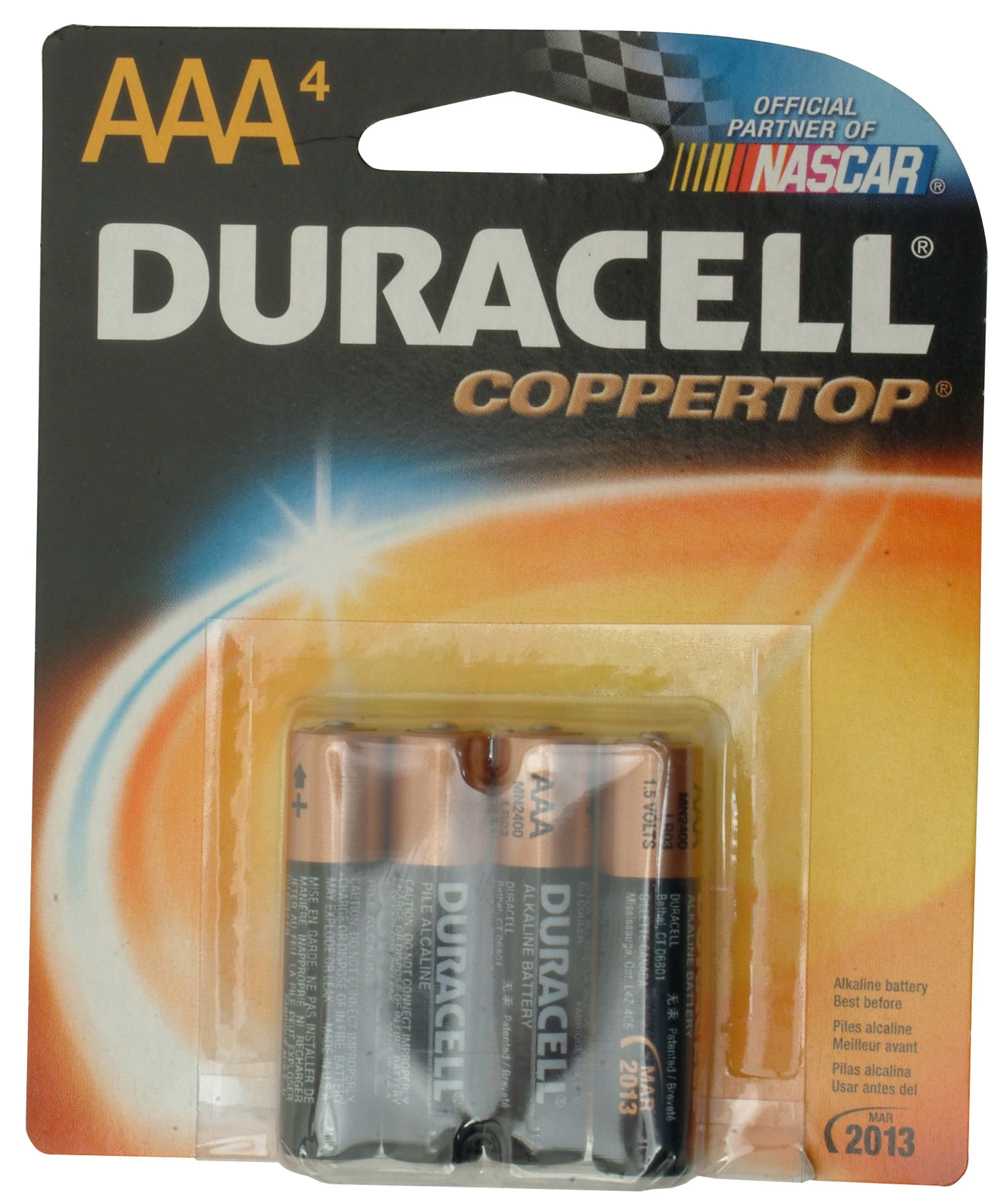 Duracell CopperTop AAA Alkaline Batteries, 4pk DURACELL, INC. burgina50burbanka716a