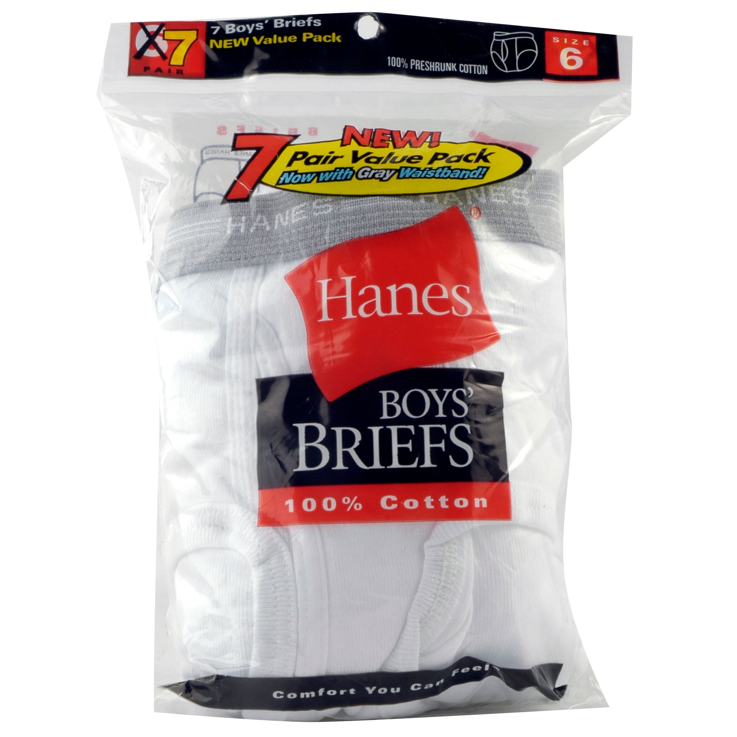 Hanes Boy's Briefs - White 7 Pack at mygofer.com