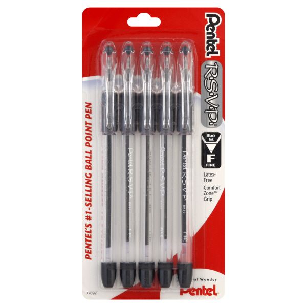 Pentel&nbsp; R.S.V.P. Ball Point Pens, Fine,