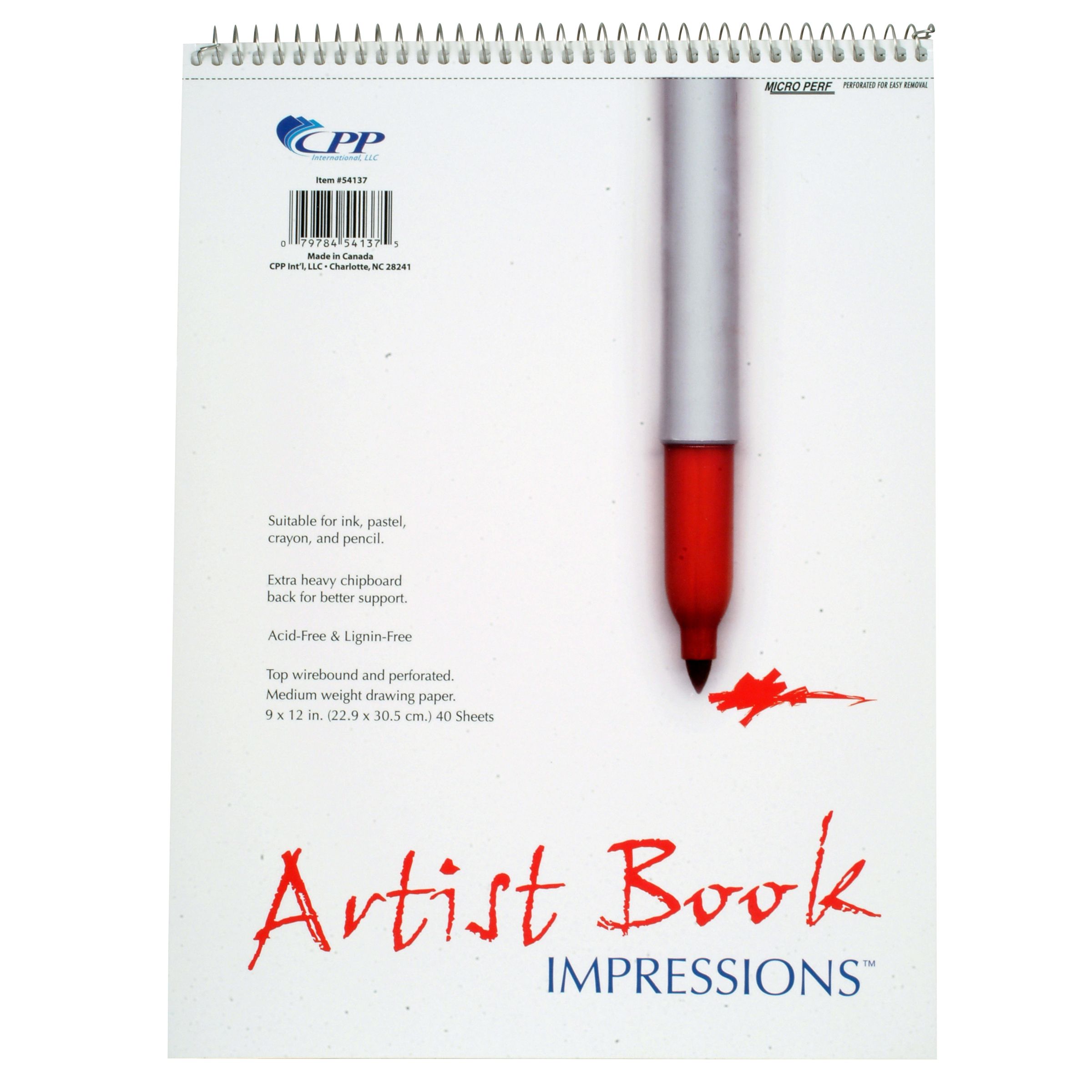 UPC 079784541375 product image for Artist Book 9x12 Impressions - 54137 | upcitemdb.com