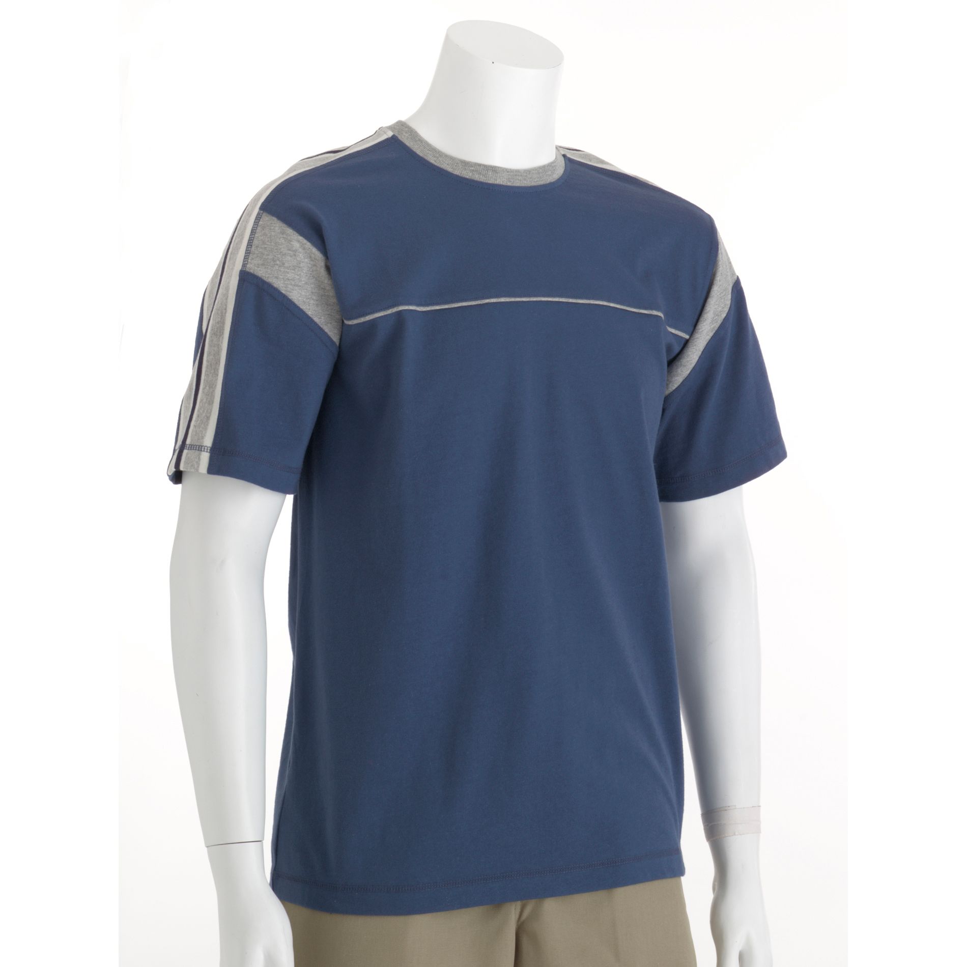 Men&#39;s Crew Neck Tee with Piping
