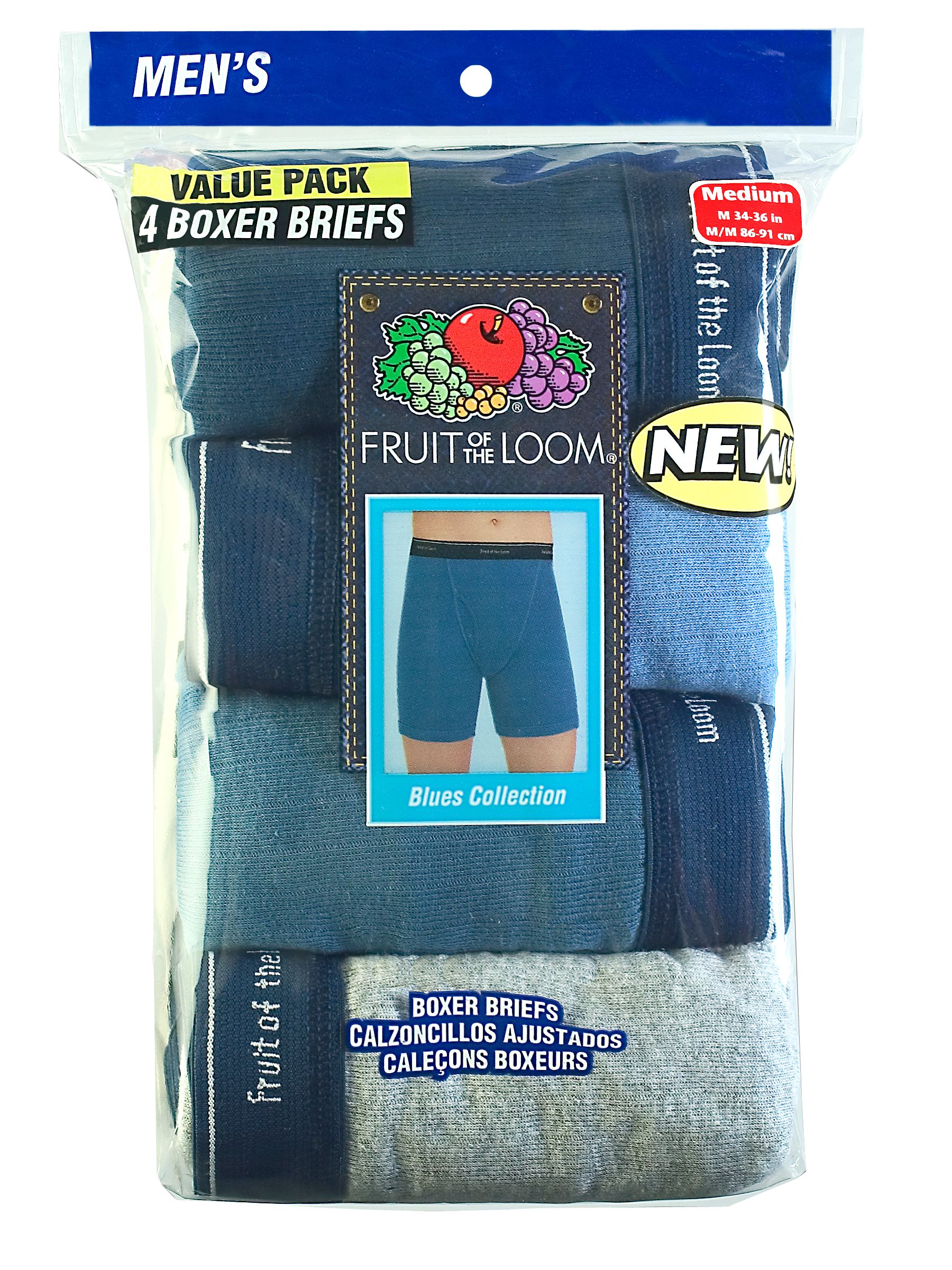 Fruit of the Loom Men's Blues Collection Boxer Brief - 4-pack at Kmart.com