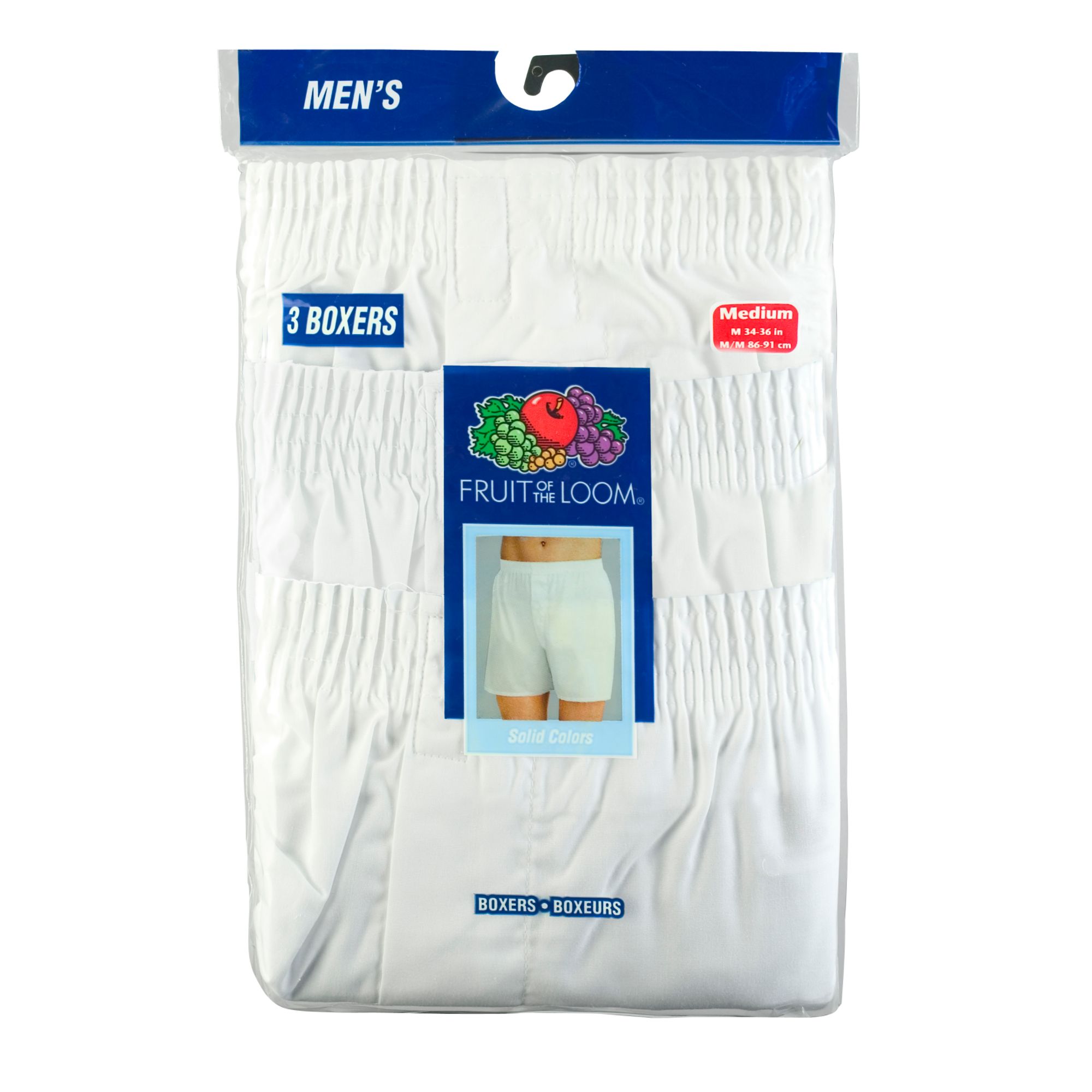 Fruit of the Loom Men's Pastel Woven Boxer - White 3 pack at Kmart.com