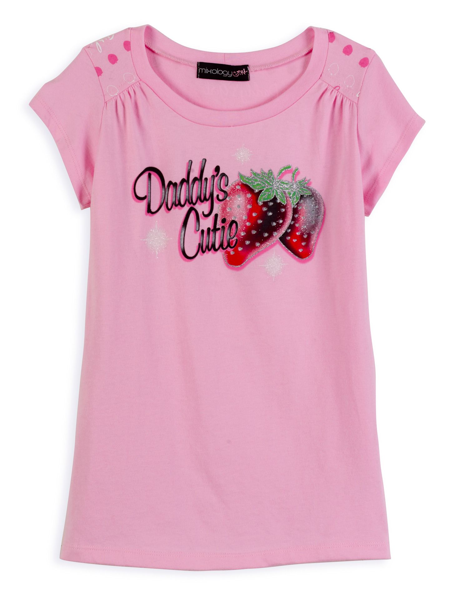 Canyon River Blues Girl's 7-16 Short Sleeve Henley w/Button, "Daddys Cutie" Screen Print at Kmart.com