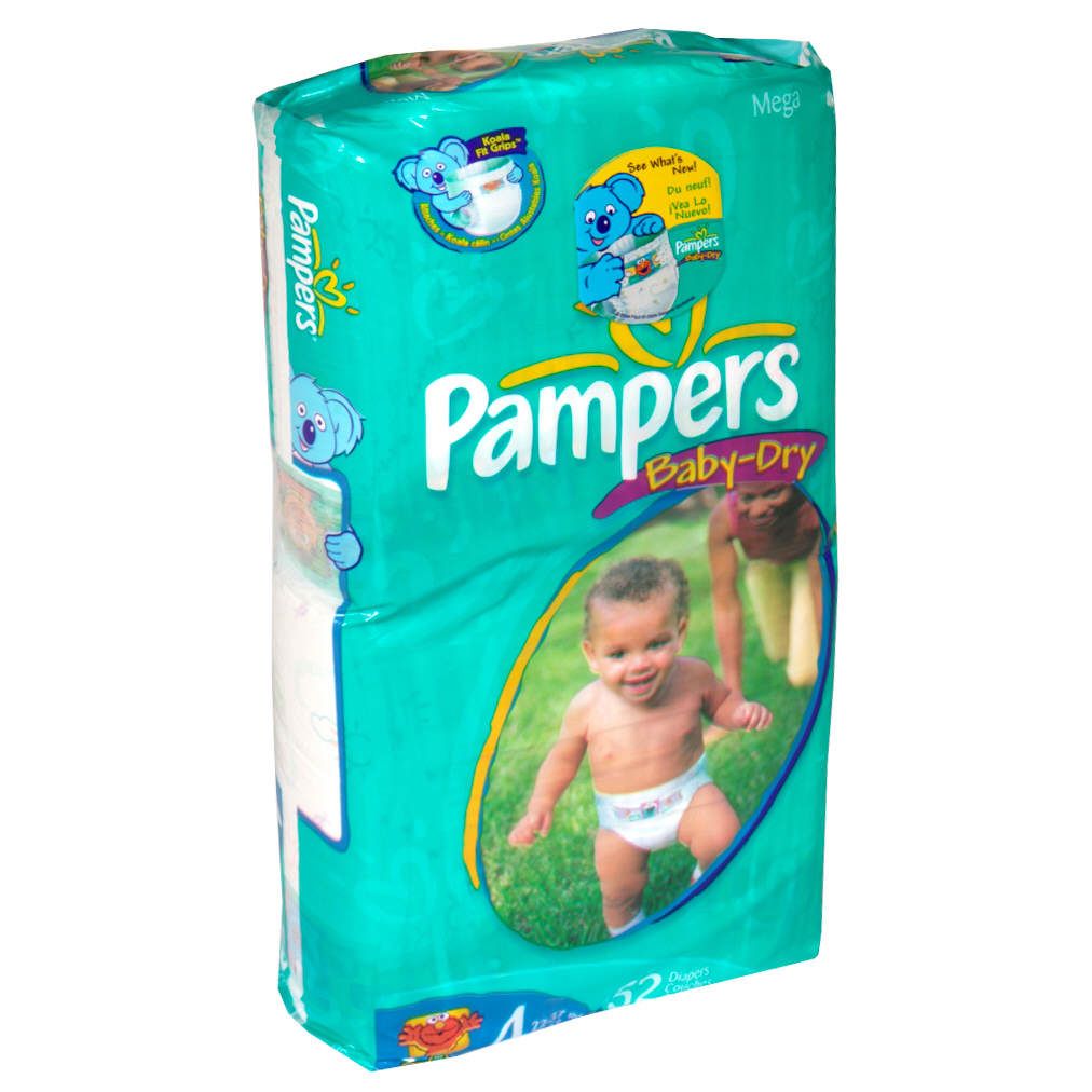 Pampers Baby Dry Diapers, Size 4 (22-37 lbs), Sesame Street, Mega, 52 diapers at mygofer.com