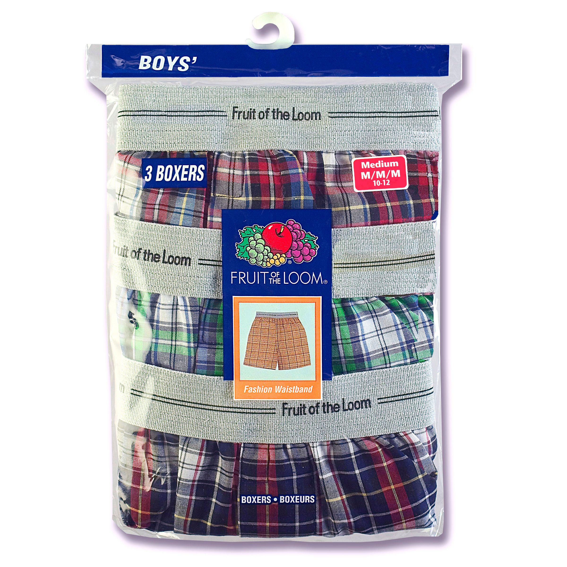 Fruit of the Loom Boy's Exposed Waistband Woven Boxers - 3 Pack at Kmart.com
