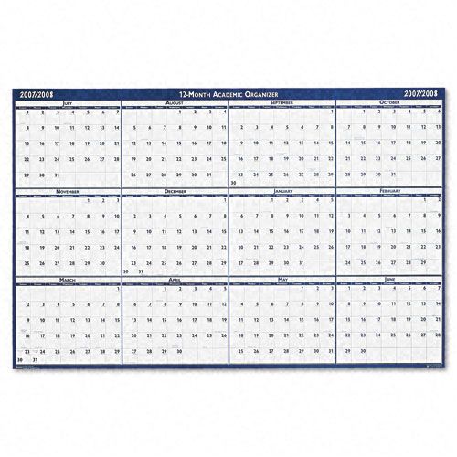 Reversible/Erasable 24x37 Yearly Wall Calendar