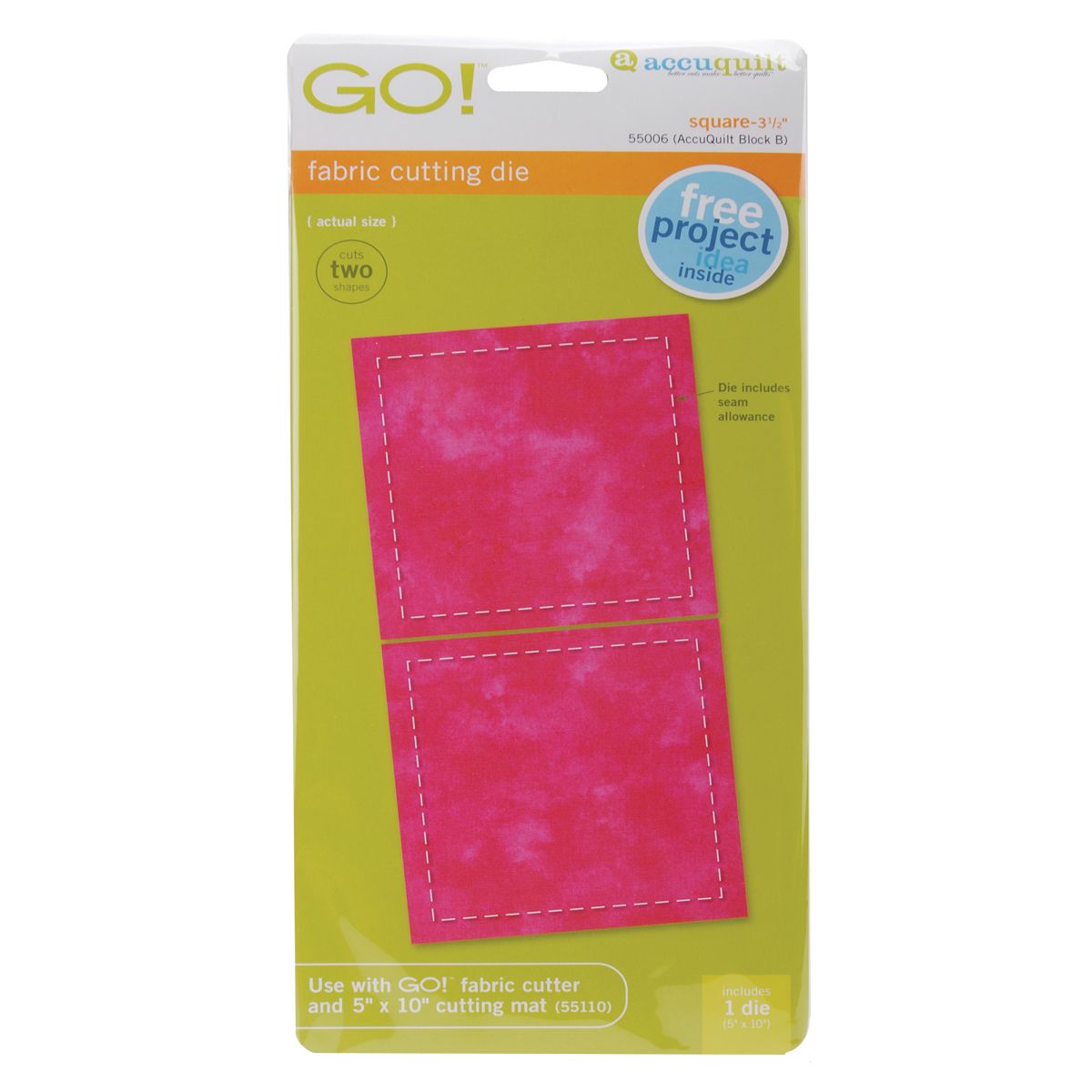 Accuquilt GO! Fabric Cutting Dies-Square 3-1/2
