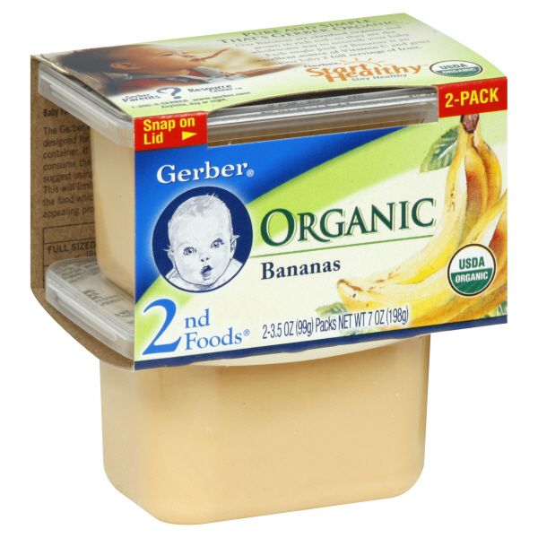 Gerber Organic 2nd Foods Bananas, 2 - 3.5 oz (99 g) packs [7 oz (198 g)] at Kmart.com