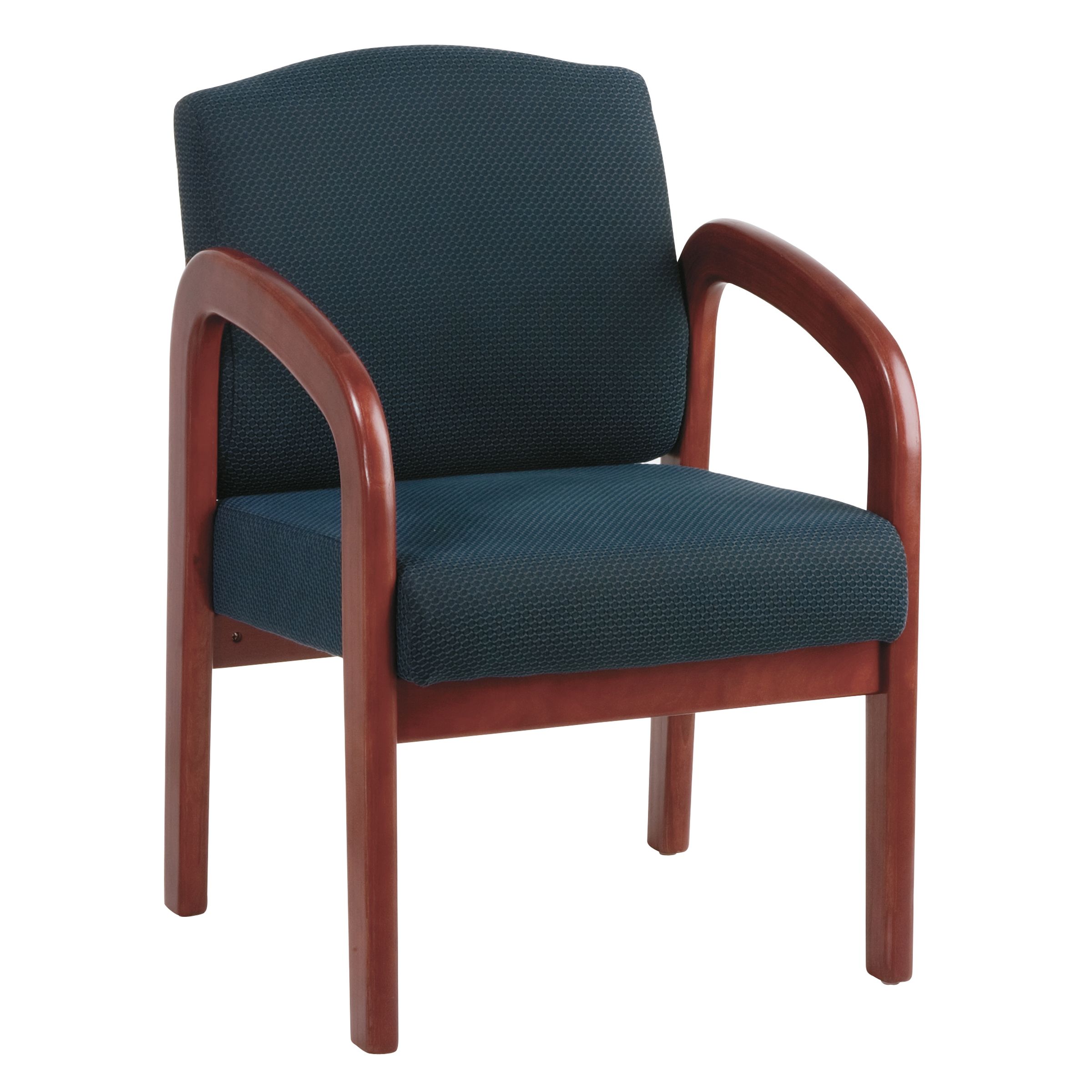Office Star Cherry Wood Visitors Chair - Midnight Blue Fabric at Kmart.com