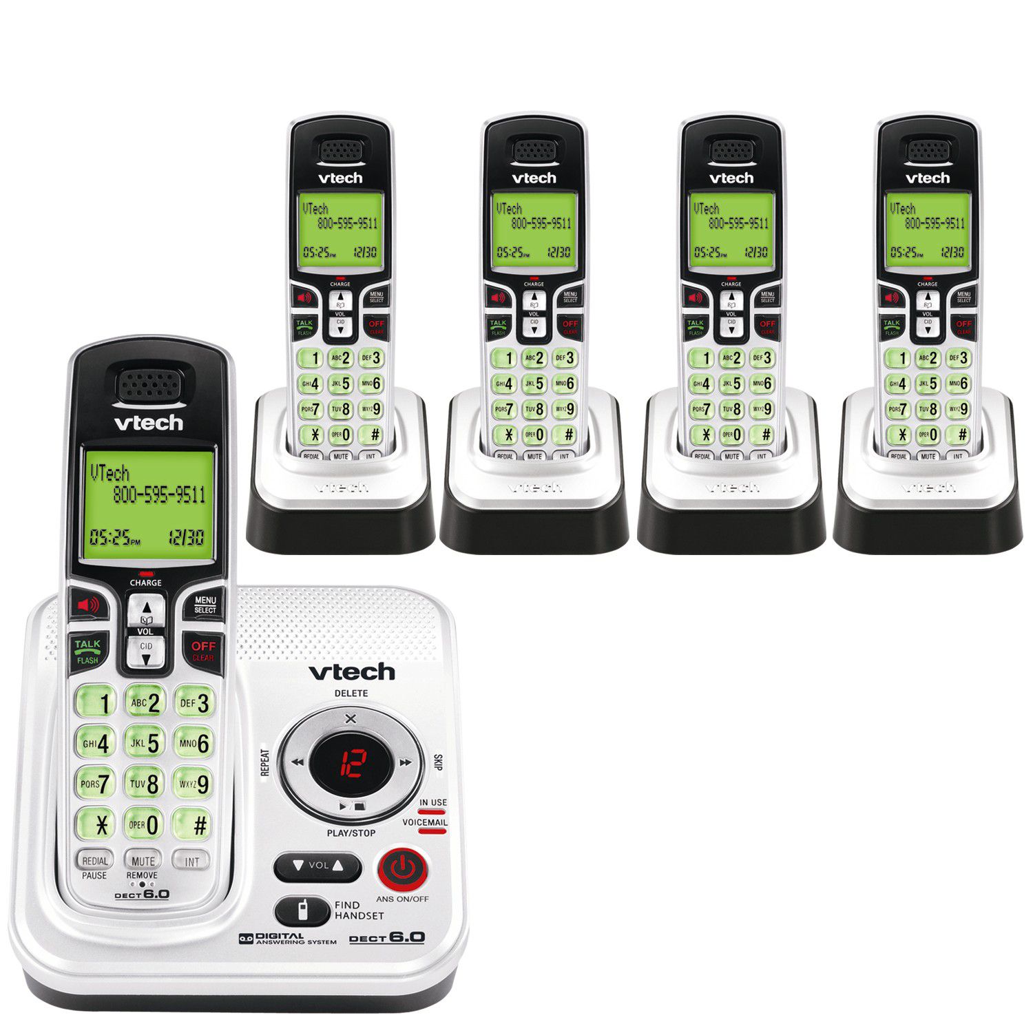 Vtech&nbsp; DECT 6.0 5-Handset Cordless Phone