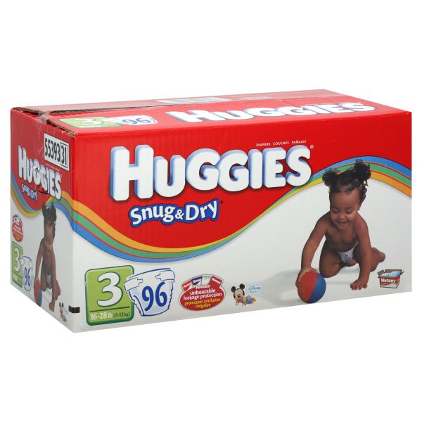 Huggies Snug & Dry Diapers, Size 3 (16-28 lb), Disney Baby, 96 diapers at Kmart.com