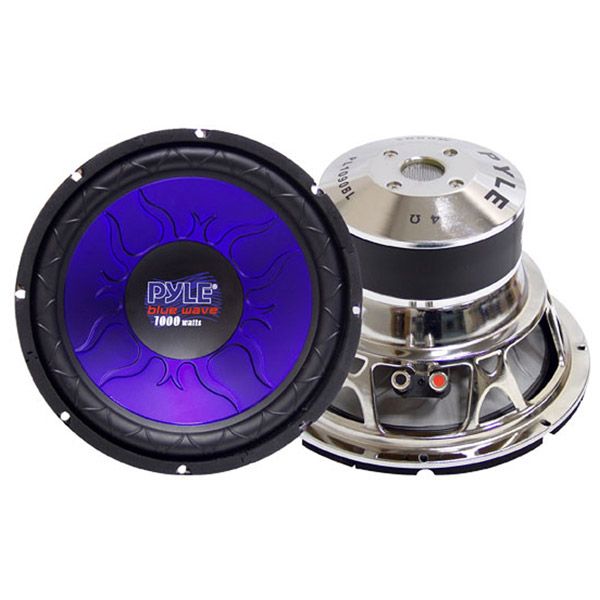 Pyle PL-1090BL Blue Wave Series High-Powered Subwoofer - 10", 1000W Max