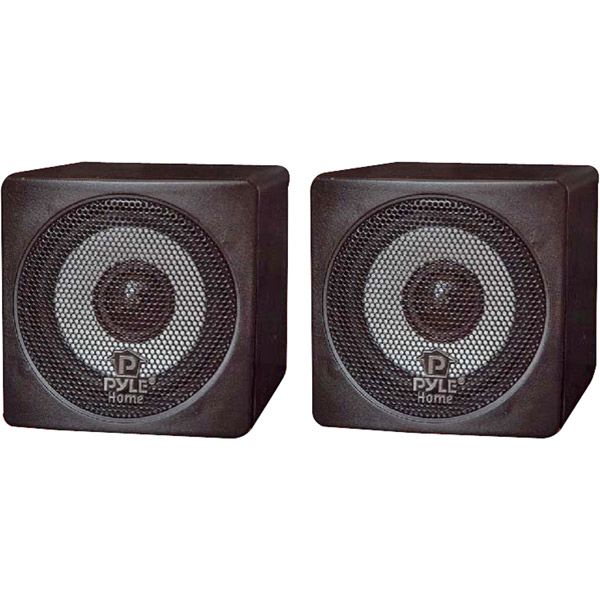 Pyle 3  100-Watt Mini Cube Speaker - Black