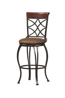 Curves Back Barstool, 30 Inch Seat Height
