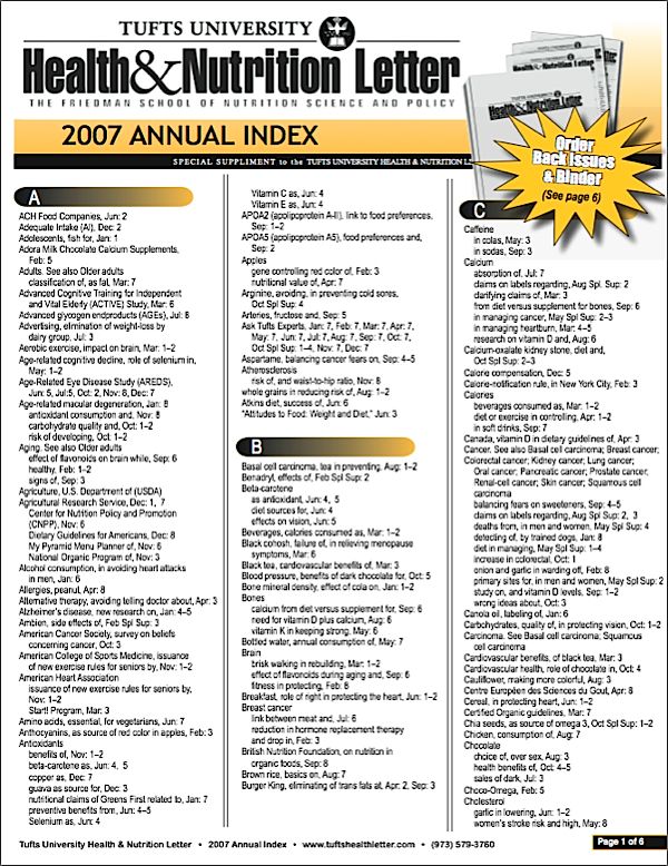 Tufts University Health and Nutrition Letter Magazine at Kmart.com