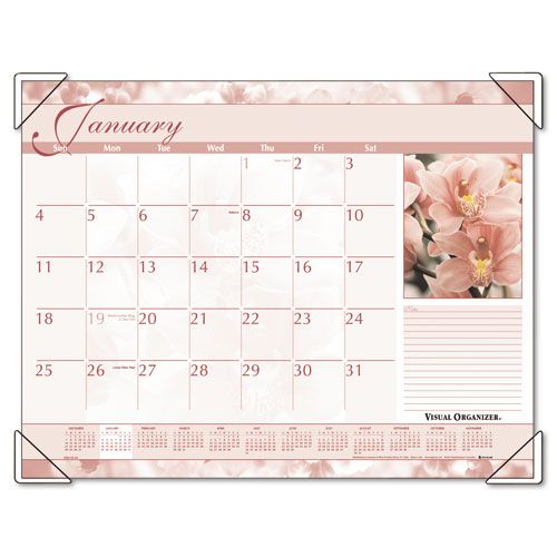Photographic Monthly Desk Pad Calendar
