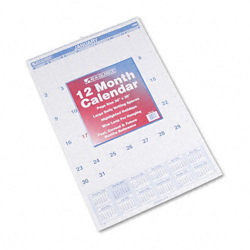 AT-A-GLANCE Monthly Wall Calendar with Ruled Daily Blocks at Kmart.com