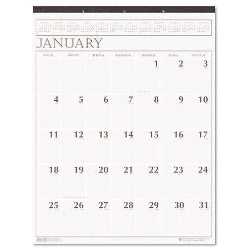 Large Print Monthly Wall Calendar